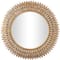 Gold Metal Radial Leaf Wall Mirror 32" x 1" x 32"